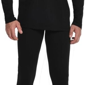 Men's Thermal Underwear Set Mid-Weight Brushed Lined Warm Base Layer Soft & Stretchy Indoor Outdoor Activities
