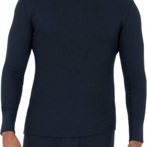 Mens Recycled Waffle Thermal Underwear Crew Top (1 and 2 Packs)