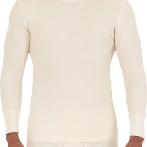 Mens Recycled Waffle Thermal Underwear Crew Top (1 and 2 Packs)